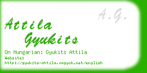 attila gyukits business card